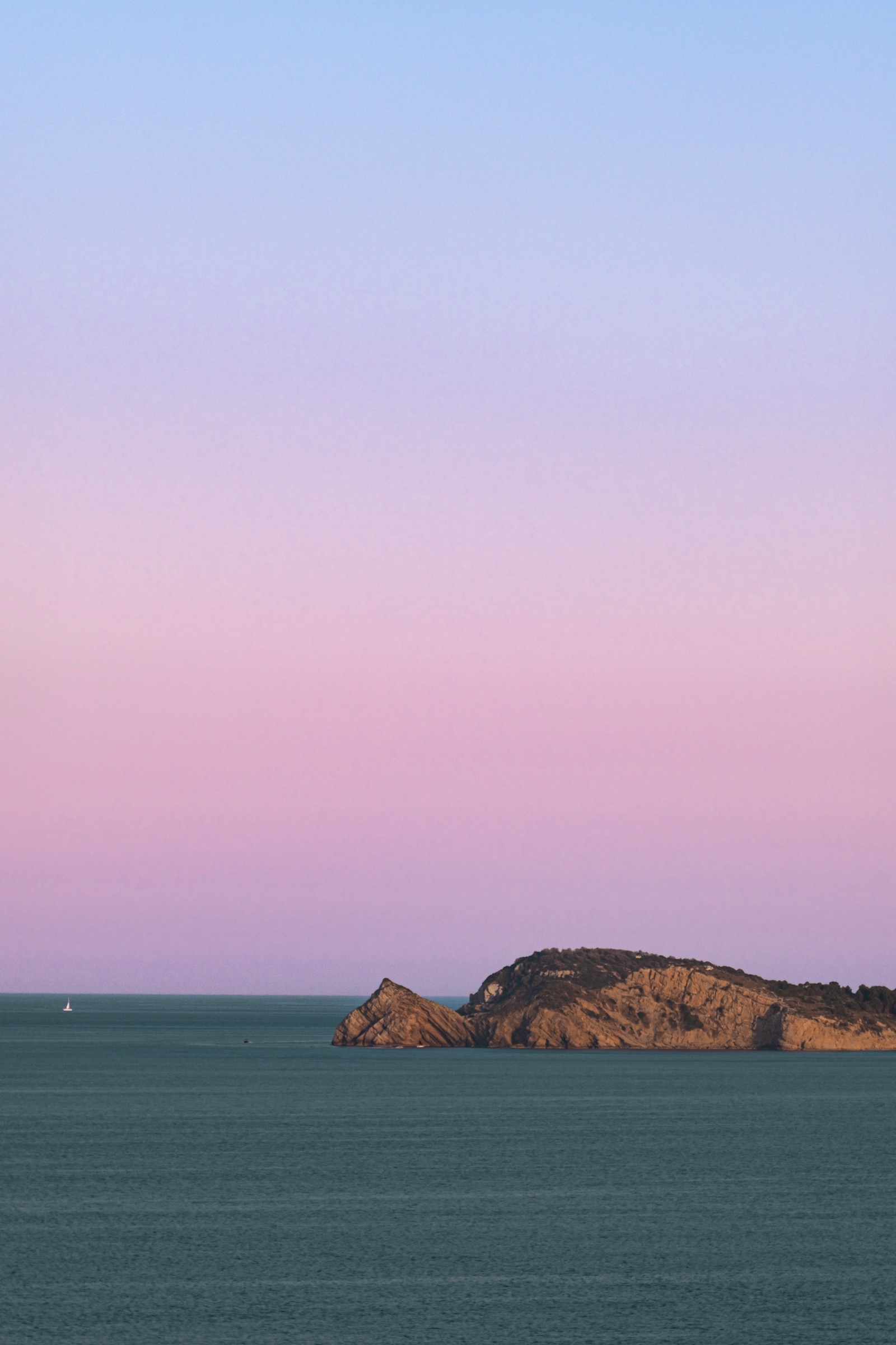 Jávea — sunset over the island