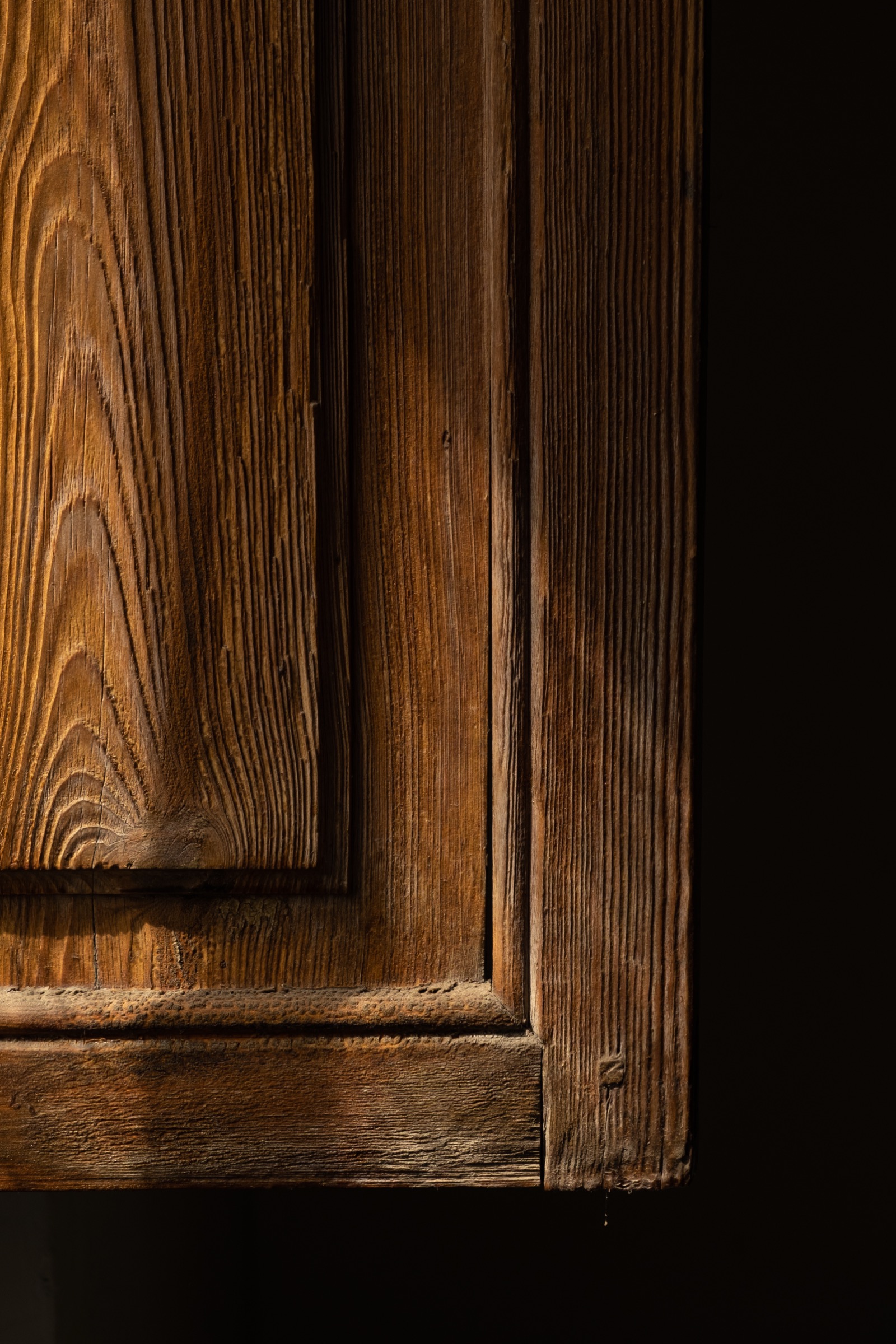 Wood door close-up